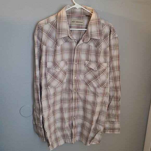 Pearl snap  Bit & Bridle brown Lightweight 3XL - Picture 1 of 5